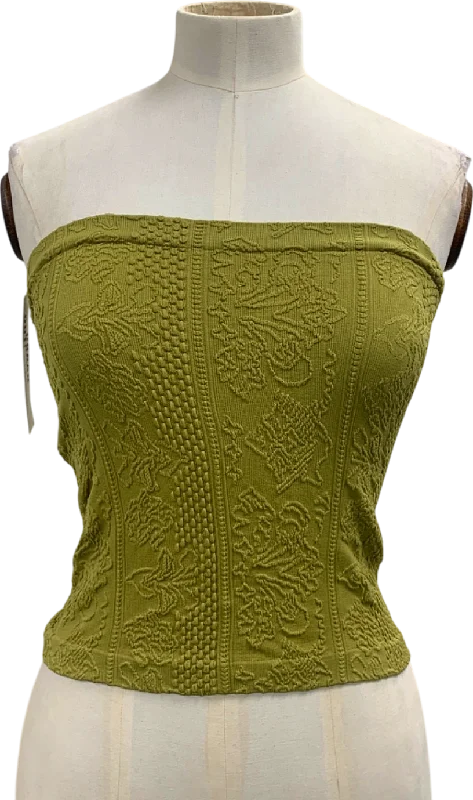 Women's Narrow Collar SweatersUrban Outfitters Green Out From Under Strapless Top UK L