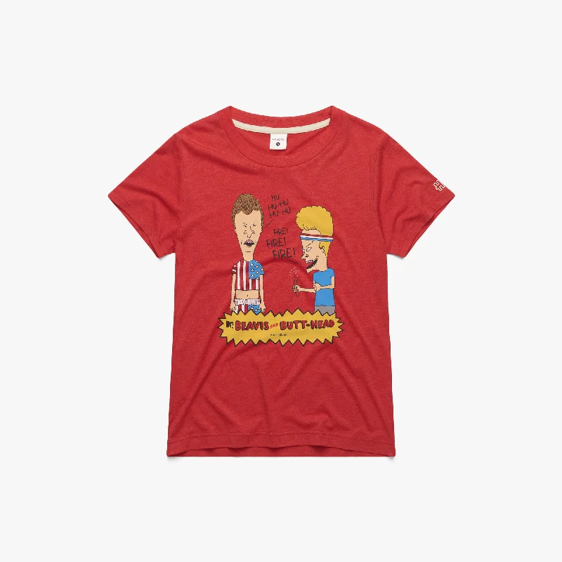 Women's Blouse with Shawl CollarWomen's Beavis And Butt-Head Fireworks