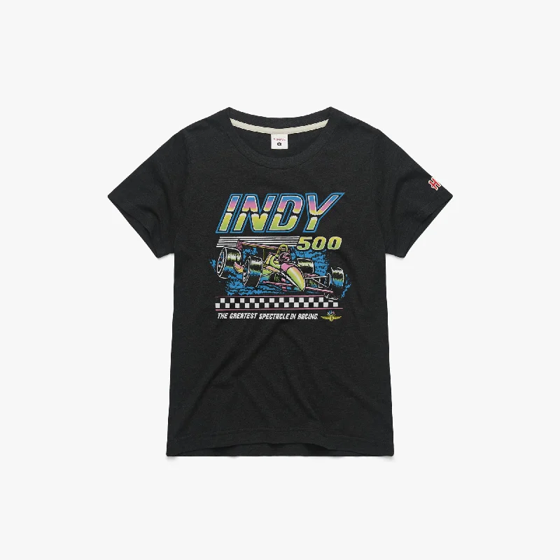 Women's Blouse with Lapel CollarWomen's Indy 500 The Greatest Spectacle In Racing Neon