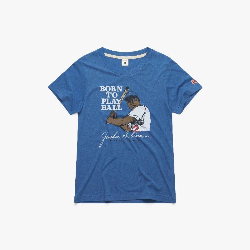 Women's Short-Sleeve BlouseWomen's Jackie Robinson Born To Play Ball