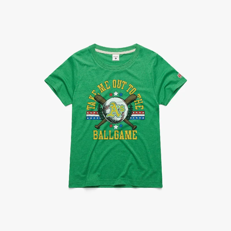 Women's Blouse with Low CollarWomen's Oakland A's Take Me Out To The Ballgame