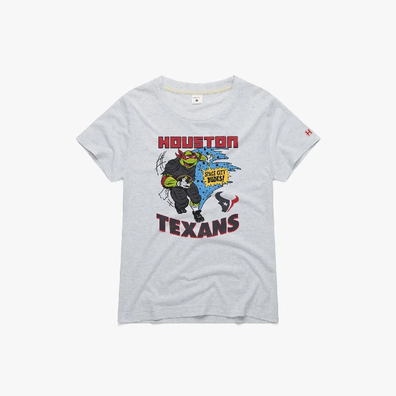 Women's Blouse with Mandarin CollarWomen's TMNT Raphael x Houston Texans