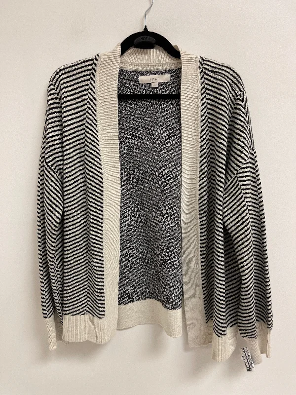 Women's Polish Wool SweatersSweater Cardigan By Loft In Black & Cream, Size: L