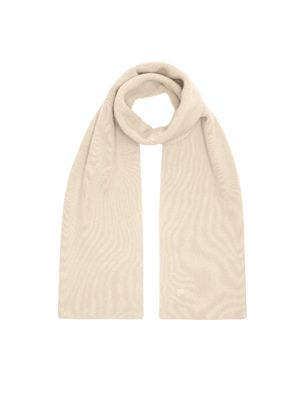 Women's Blouse with Gathered SleevesDNA Recycled Cashmere Scarf—ecru ivory