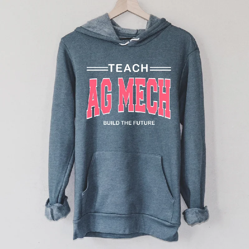 Women's Hooded Sweatshirts with Spandex LiningTeach Ag Mech Build the Future Pink Hoodie (S-3XL) Unisex - Multiple Colors!