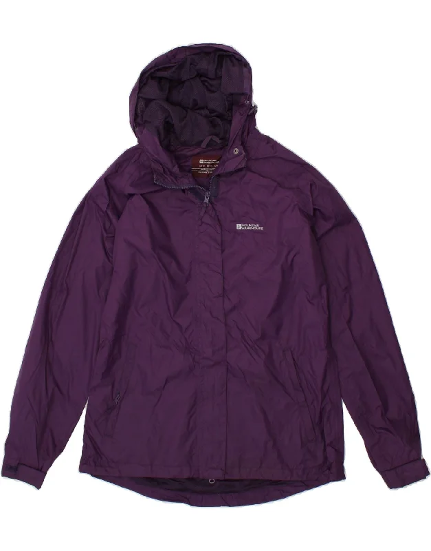 Women's Coats with Fur Trimmed BeltMOUNTAIN WAREHOUSE Womens Hooded Rain Jacket UK 12 Medium  Purple