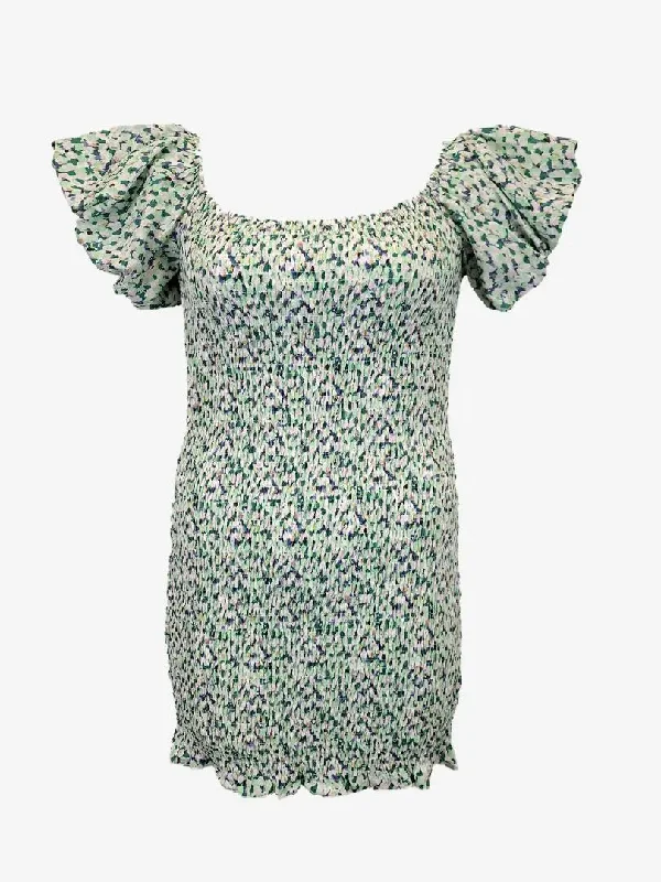 Women's Bodycon DressesPetal + Pup Mint Shirred Bodycon Garden Party Dress Size 14