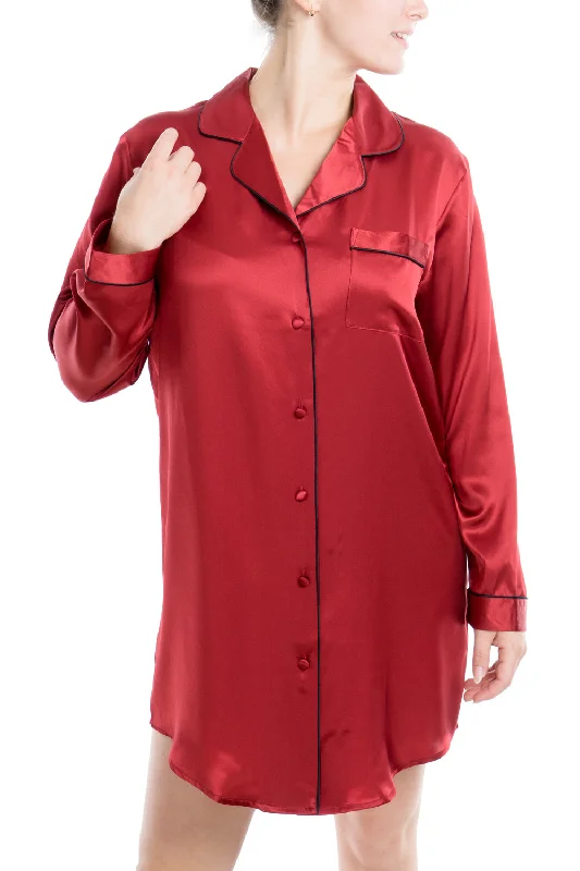 women's pajamas for those who seek cozy, all-night comfortWomen's Silk Sleepwear 100% Silk Sleepshirt