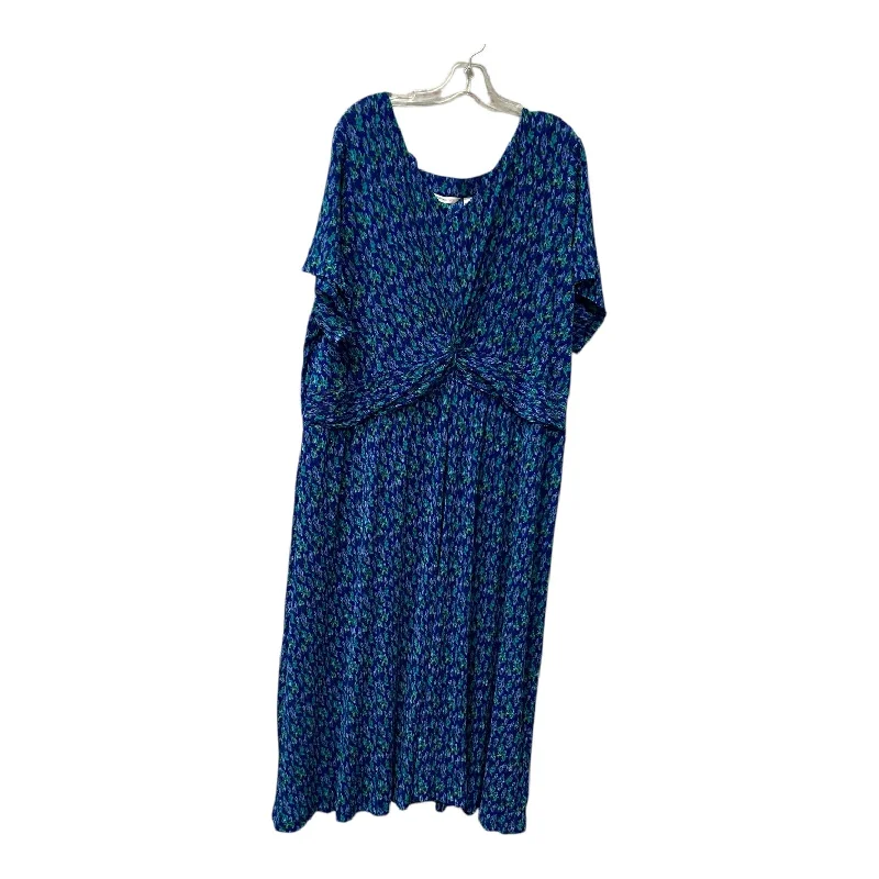 Women's Sweetheart Collar DressesDress Casual Maxi By Isaac Mizrahi Live Qvc In Blue, Size:3