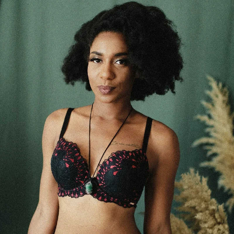 moisture-wicking mesh panties for intense workoutssmoothing high-waisted bra for tummy controlMaybella Moulded Demi Plunge Bra