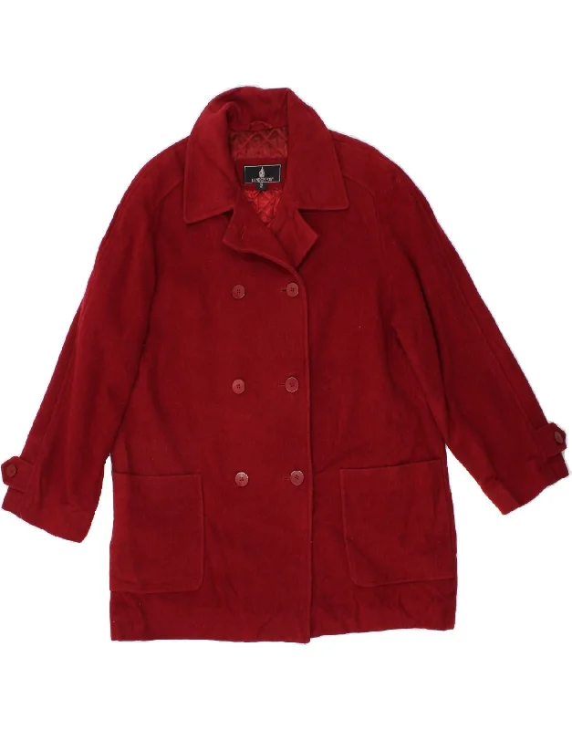 Women's Blazer CoatsLONDON FOG Womens Double Breasted Coat US 16 2XL Red Wool