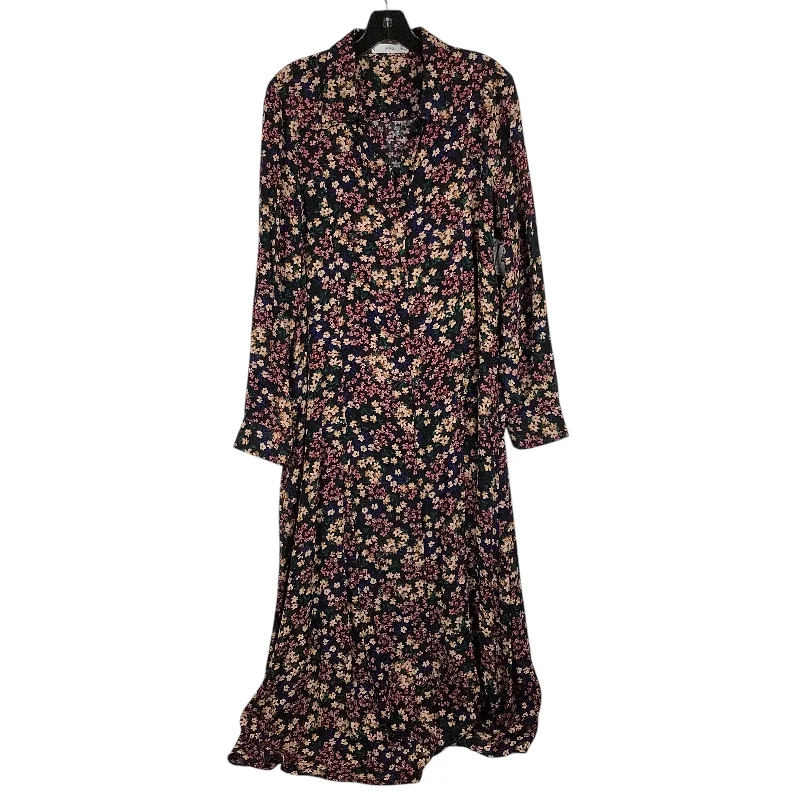 Women's Square Collar DressesDress Casual Maxi By Mng In Floral Print, Size: L