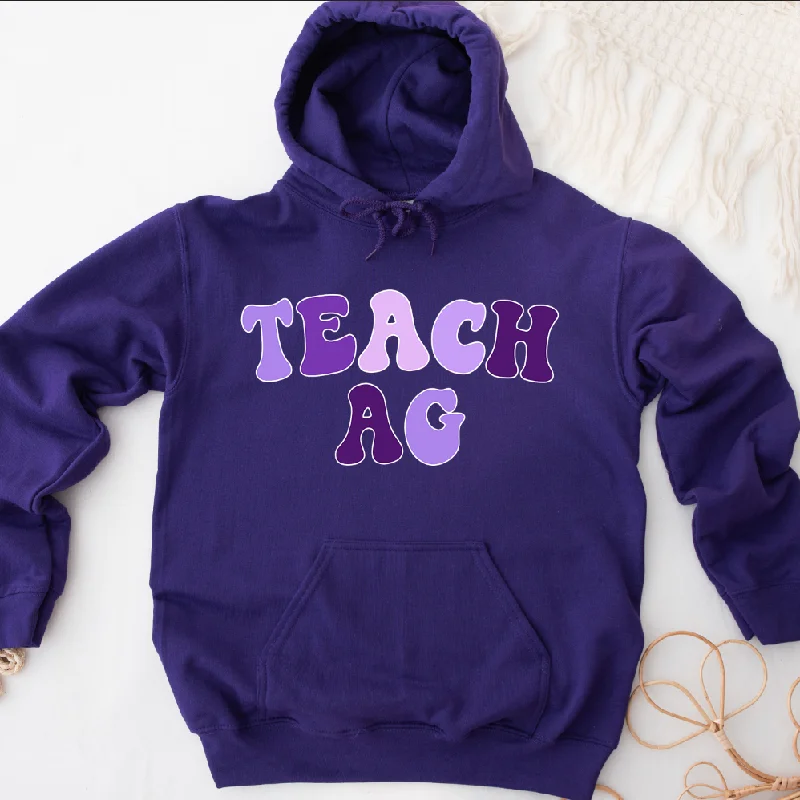 Women's Hooded Zip-Up SweatshirtsPurple Teach Ag Hoodie (S-3XL) Unisex - Multiple Colors!