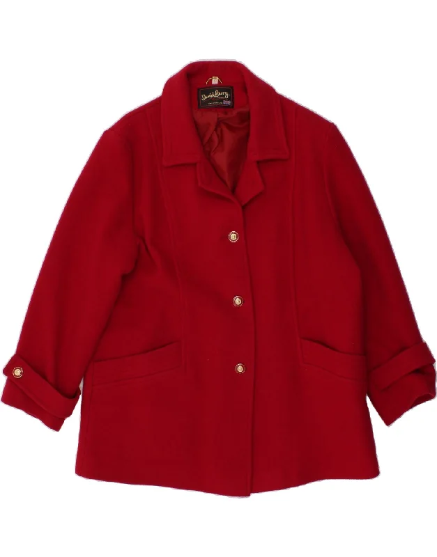 Women's Blazer CoatsVINTAGE Womens Overcoat UK 18 XL Red Wool