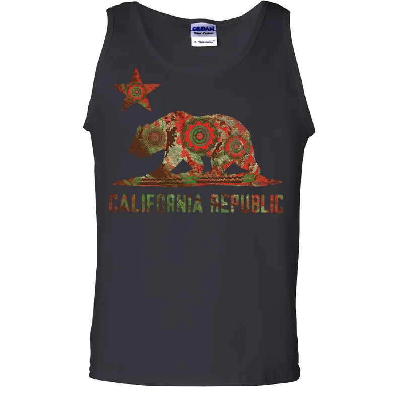 Women's Hooded Sweatshirts with Tie-Dye LiningCalifornia Chumash Mandala Bear Asst Colors Tank Top