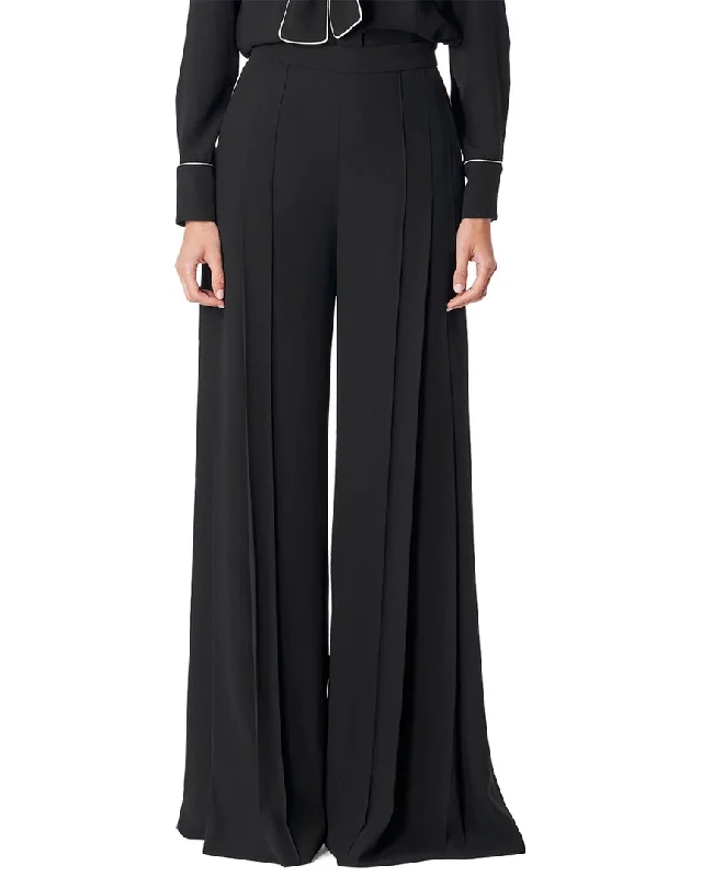 Women's Jodhpurs with Narrow CollarCarolina Herrera Pleated High Waist Wide Pant