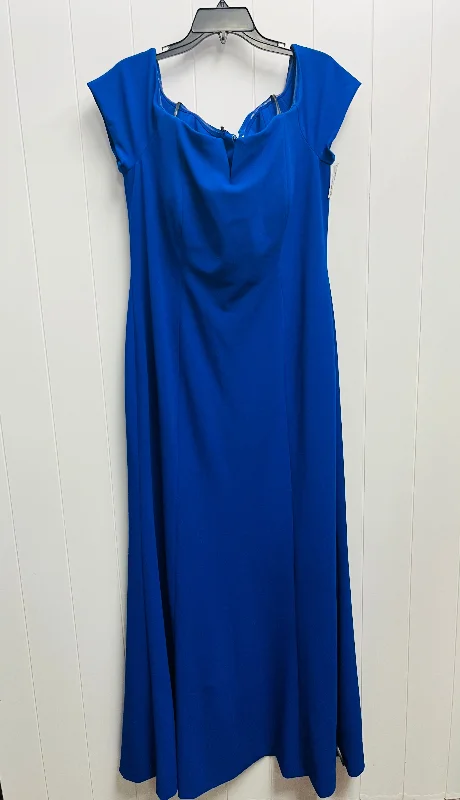 Women's Keyhole-Back DressesDress Party Long By Calvin Klein In Blue, Size: 16