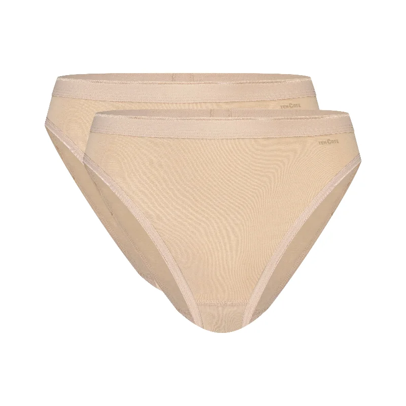 stretchable satin hipster panties for a luxurious feelplus-size full-bust braTen Cate - 32282 - Basic Women Rio 2-pack - Beige