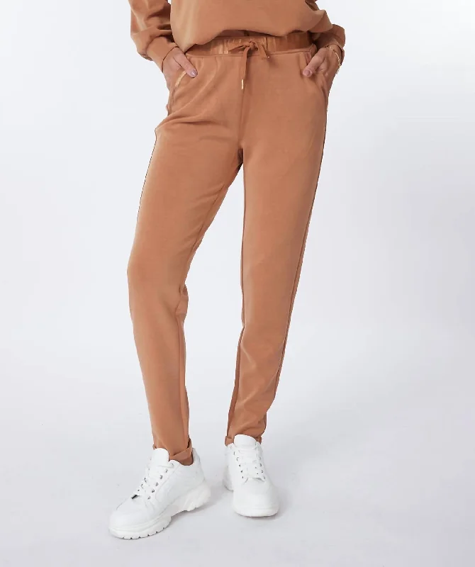 Women's Jodhpurs with V-Shaped CollarWomen's Trouser Jogger In Copper