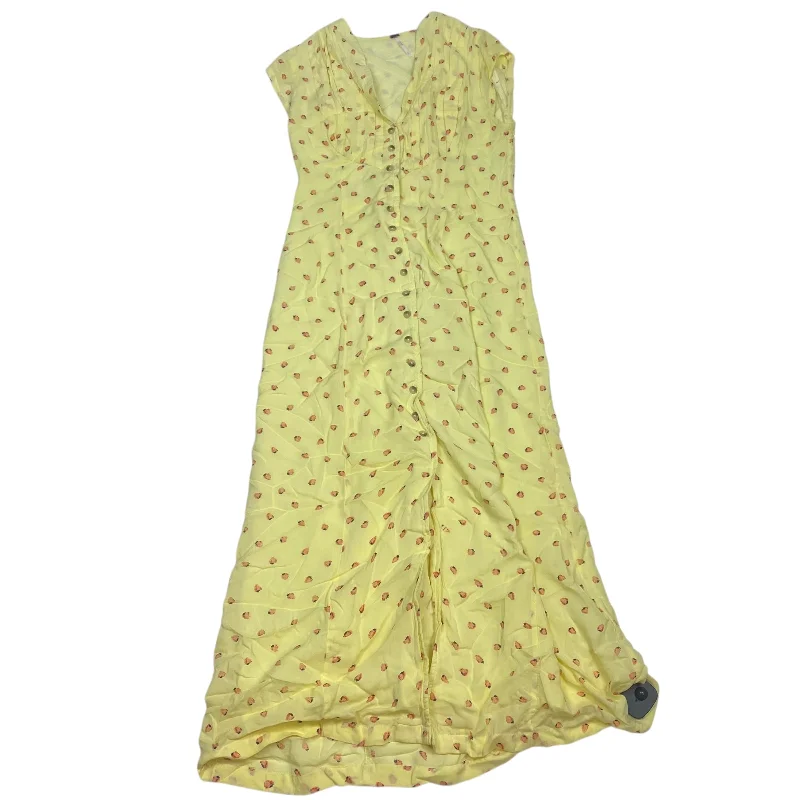 Women's Shawl Collar DressesDress Casual Maxi By Free People In Yellow, Size: Xs