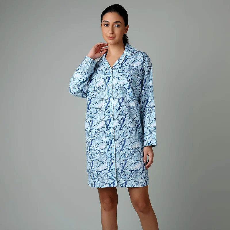 women's pajamas designed for those who believe in sweet dreams and cozy nights.Shells on the Beach Nightshirt