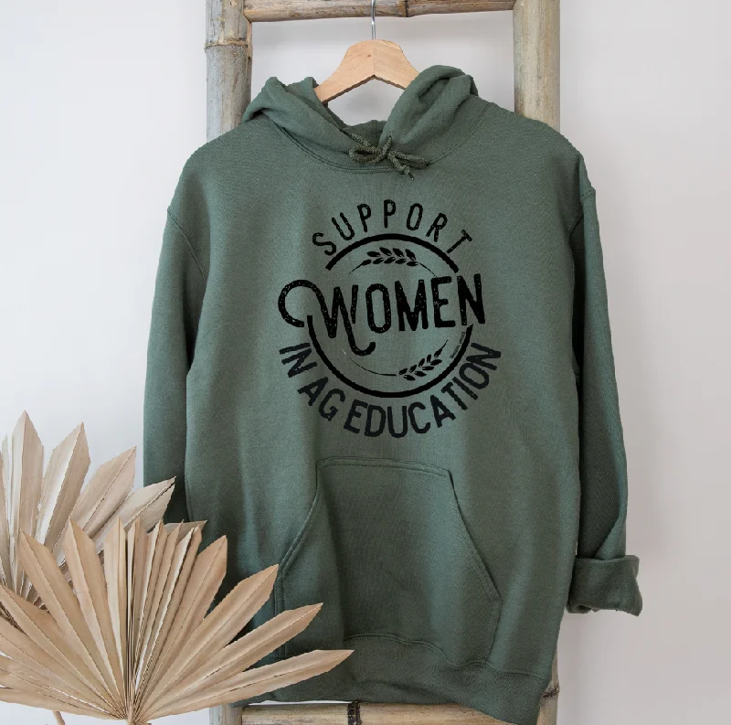 Women's Hooded Sweatshirts with Striped LiningSupport Women in Ag Education Hoodie (S-3XL) Unisex - Multiple Colors!