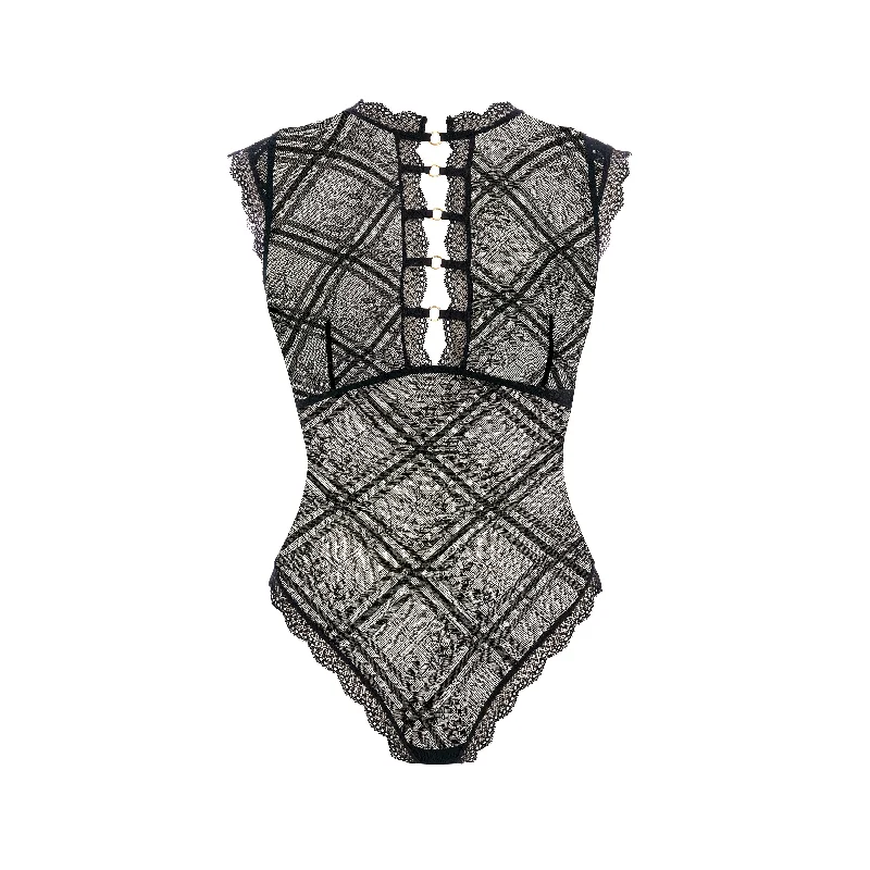 eco-friendly underwear made from sustainable materialslightweight body suit for layering under clothesFreya Fatale Bodysuit | BLACK