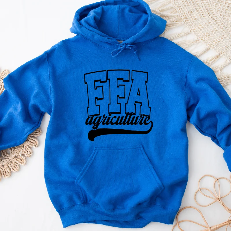 Women's Hooded Sweatshirts with PocketsFFA Agriculture Black Ink Hoodie (S-3XL) Unisex - Multiple Colors!