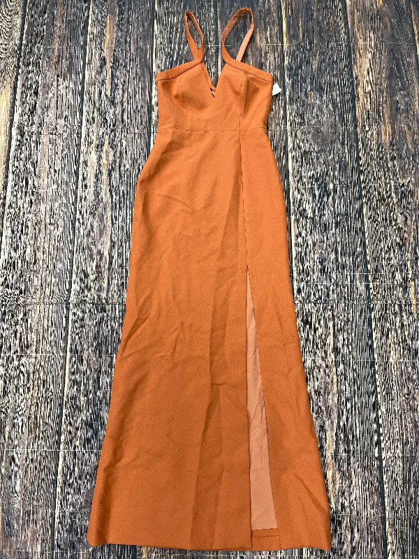 Women's Pleated DressesDress Party Long By Bcbgmaxazria In Orange, Size: 2