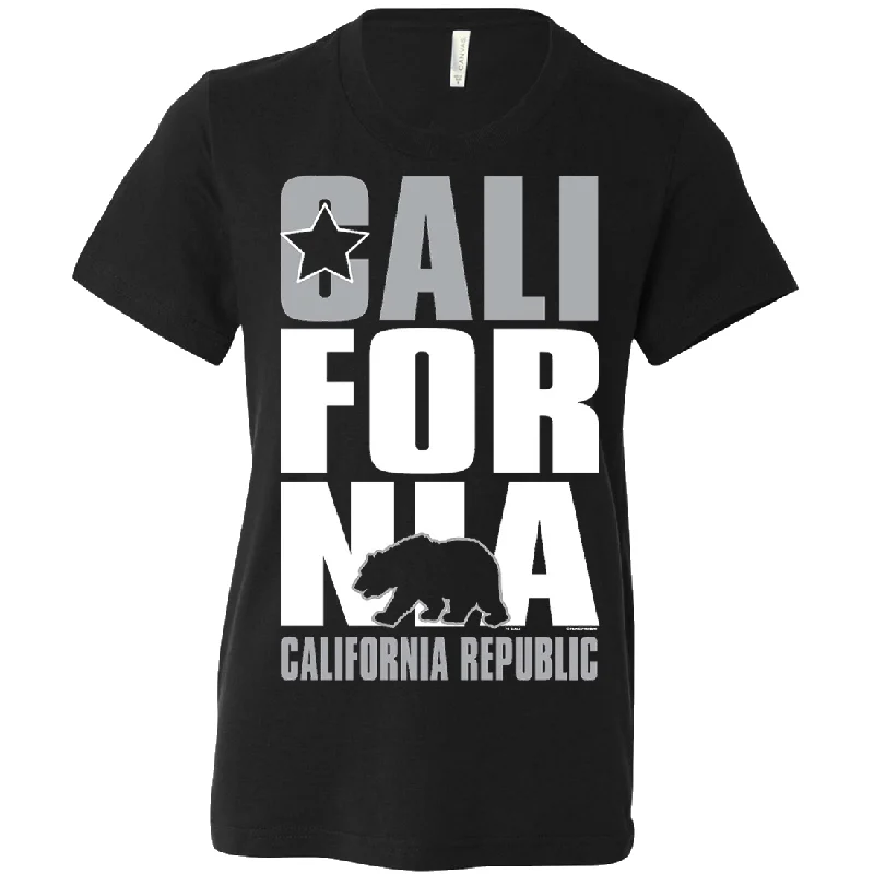 Women's Hooded Sweatshirts with Moisture-Wicking FabricCalifornia Republic Silver Asst Colors Youth T-Shirt/tee