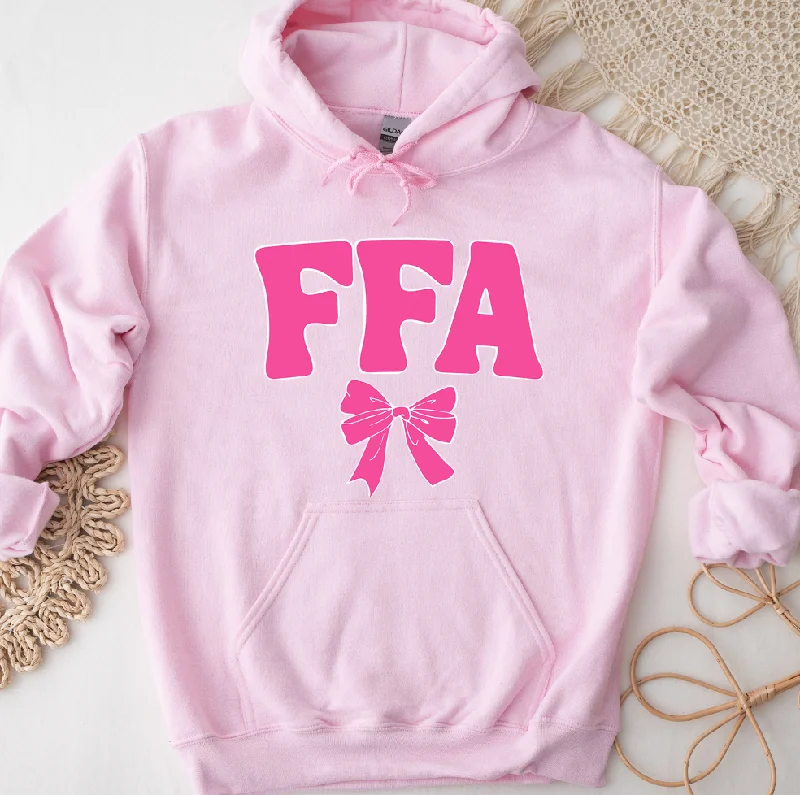 Women's Hooded Sweatshirts with Mesh LiningFFA Bow Pink Hoodie (S-3XL) Unisex - Multiple Colors!