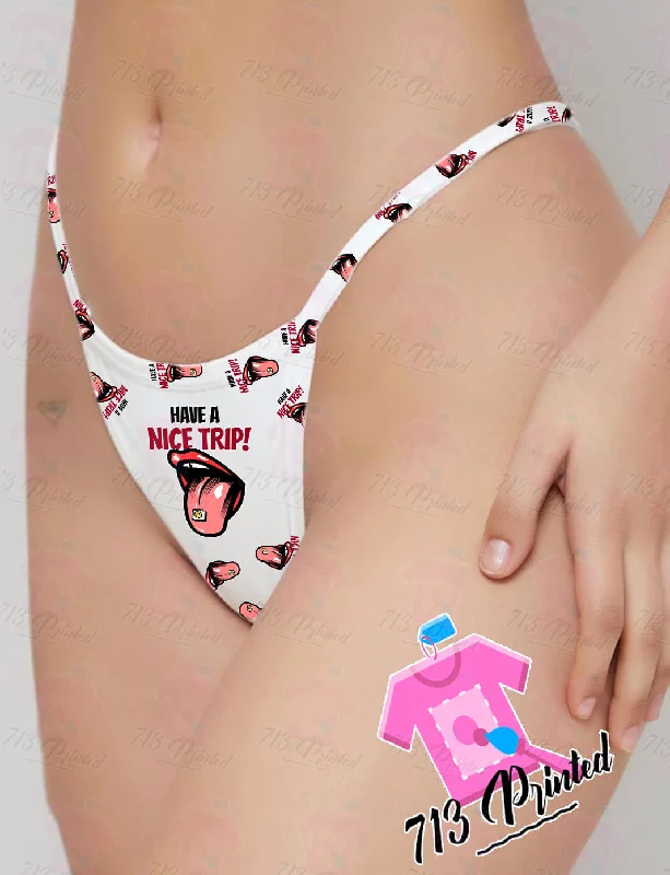 high-compression shapewear briefs for a smooth and toned lookCustom funny logo Thong Panties   With Your Words Custom Printed Sexy Fun Funny