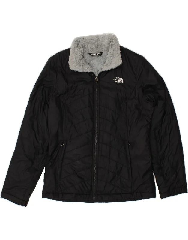 Women's Bomber CoatsTHE NORTH FACE Womens Padded Jacket UK 14 Medium Black Nylon