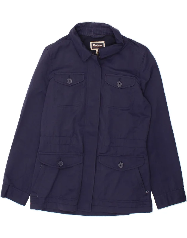 Women's Coats with PocketsROHAN Womens Utility Jacket UK 12 Medium Navy Blue Polyamide