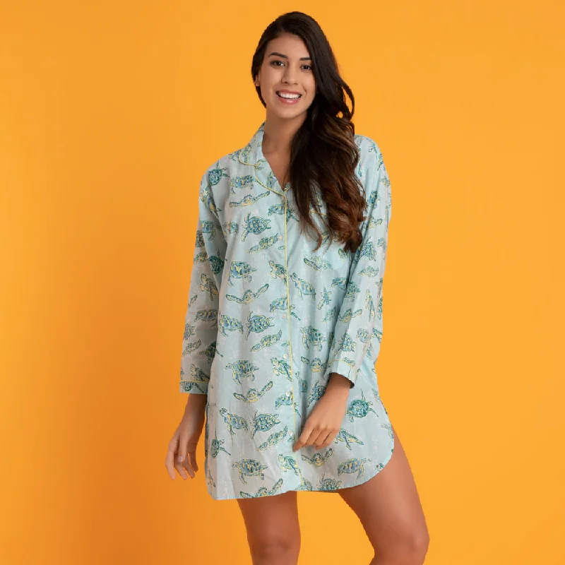 women's pajamas for travelTurtle Nightshirt