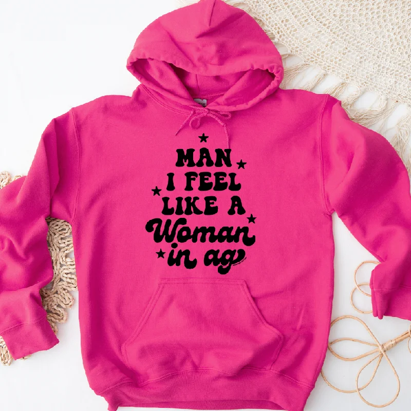 Women's Hooded Sweatshirts with Cotton LiningMan I Feel Like A Woman In Ag Hoodie (S-3XL) Unisex - Multiple Colors!