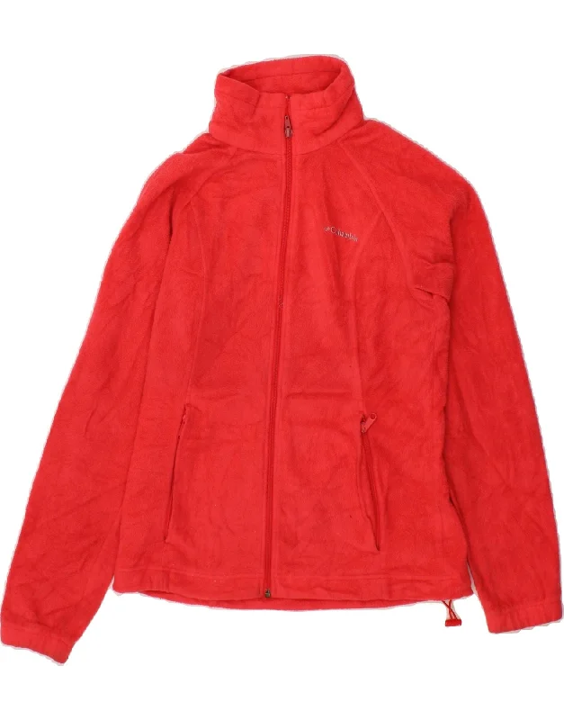 Women's Wool CoatsCOLUMBIA Womens Fleece Jacket UK 14 Medium Red Polyester