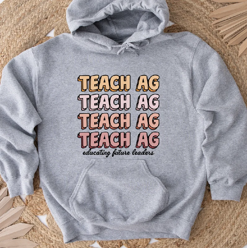 Women's Hooded Sweatshirts with Flannel LiningGroovy Educating Future Leaders Teach Ag Hoodie (S-3XL) Unisex - Multiple Colors!