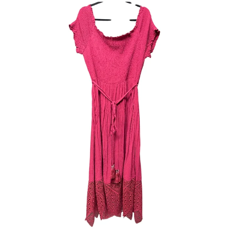 Women's Sweetheart Collar DressesDress Casual Maxi By City Chic In Maroon, Size: L