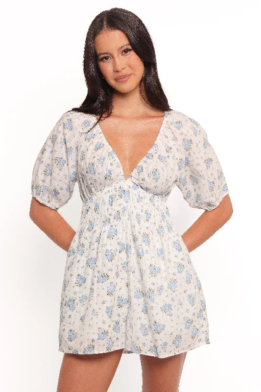 Women's Jumpsuits with Mid-LengthAshio Playsuit - Blue Floral