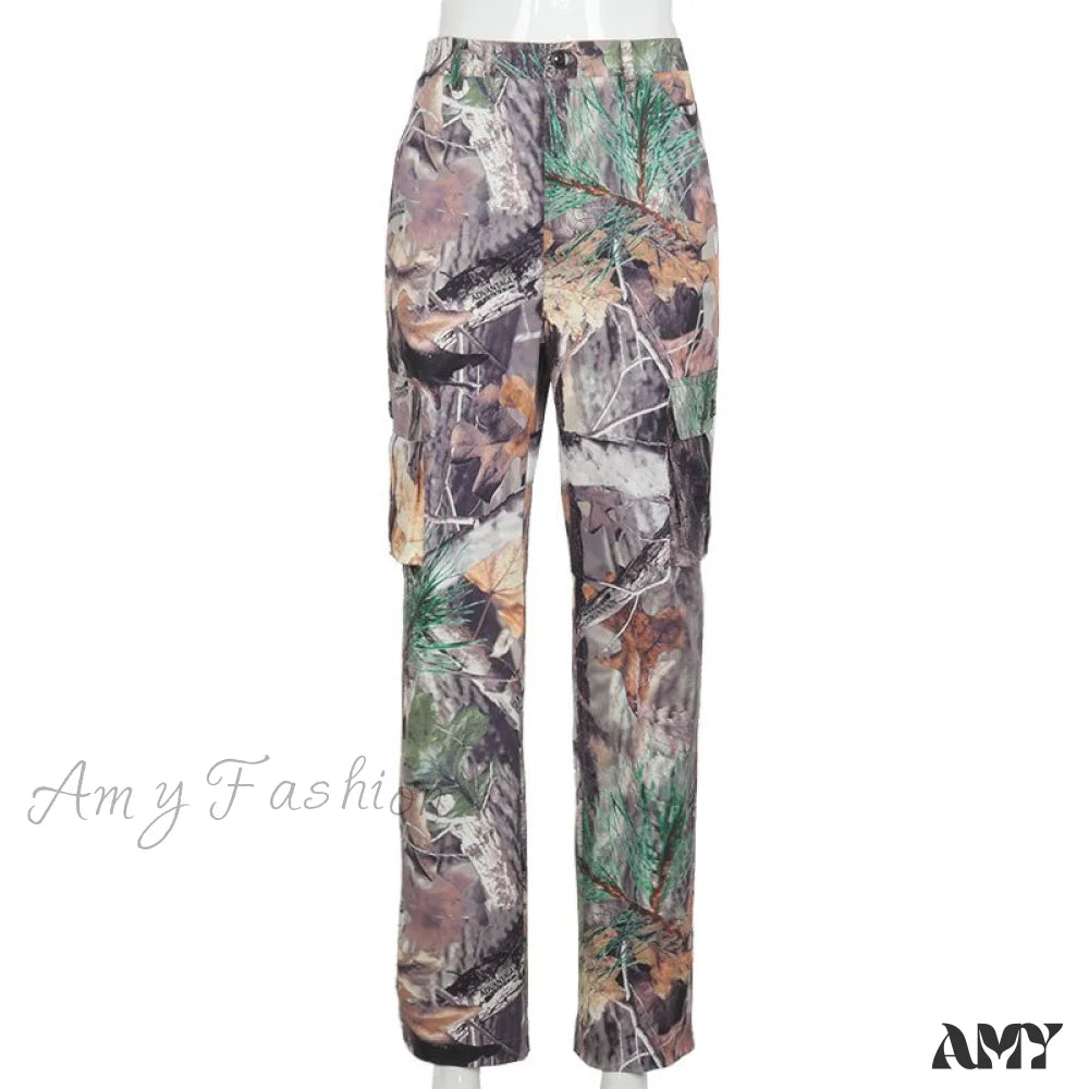 Women's Skinny JeansAmy Fashion - Fashion Straight Pockets Camouflage Cargo Pants