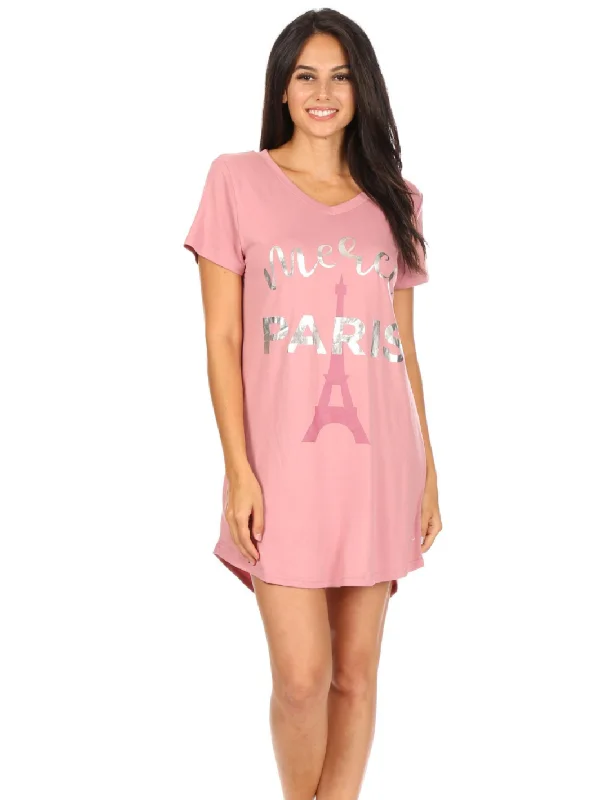 women's pajamas with pockets on legsMerci Paris Nightshirt