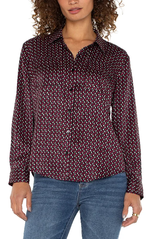 Women's Jodhpurs with PocketsFLAP POCKET BUTTON UP WOVEN BLOUSE