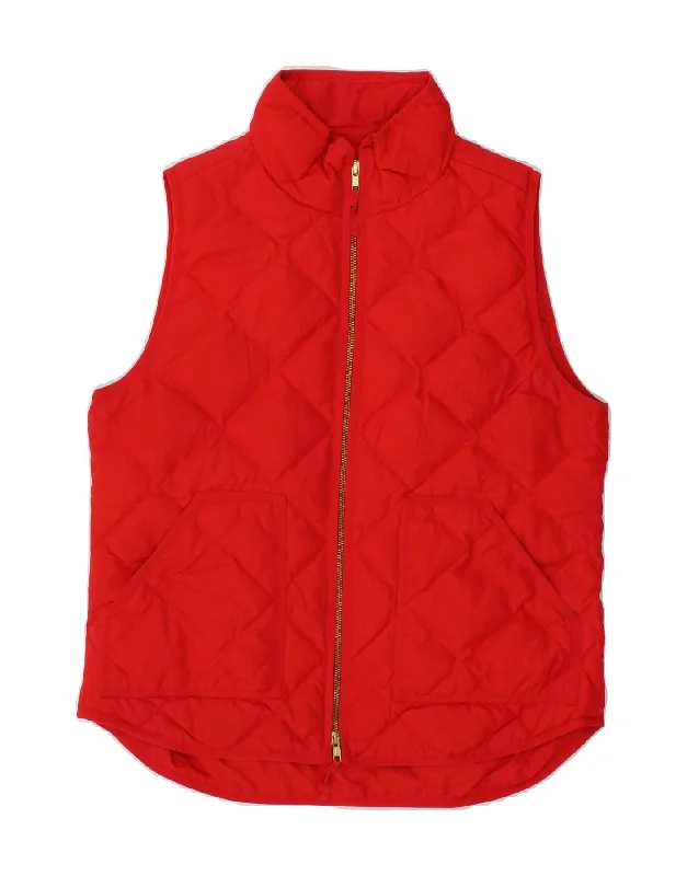 Women's Fur CoatsJ. CREW Womens Padded Gilet UK 14 Medium Red Polyester