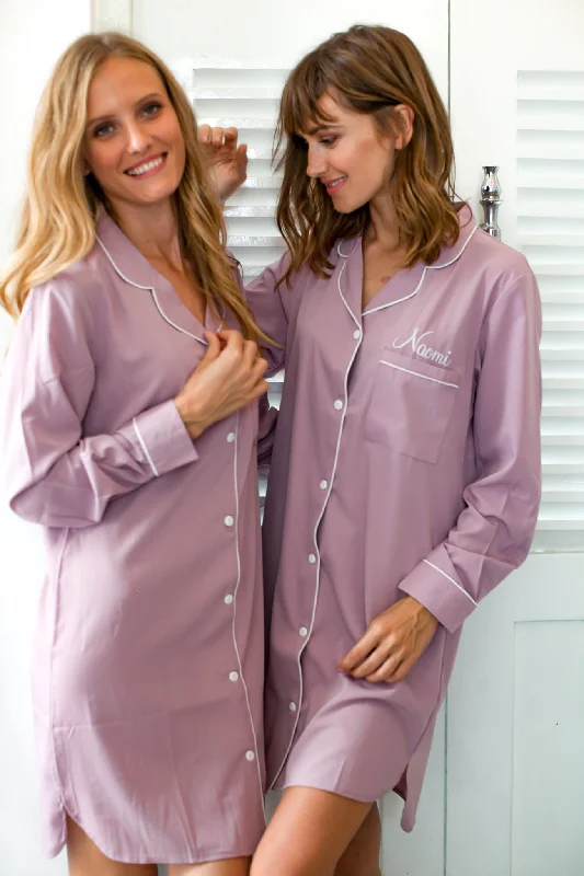 women's pajamas for lounging around the houseTiffany Crepe Sleepshirt in Soft Mauve