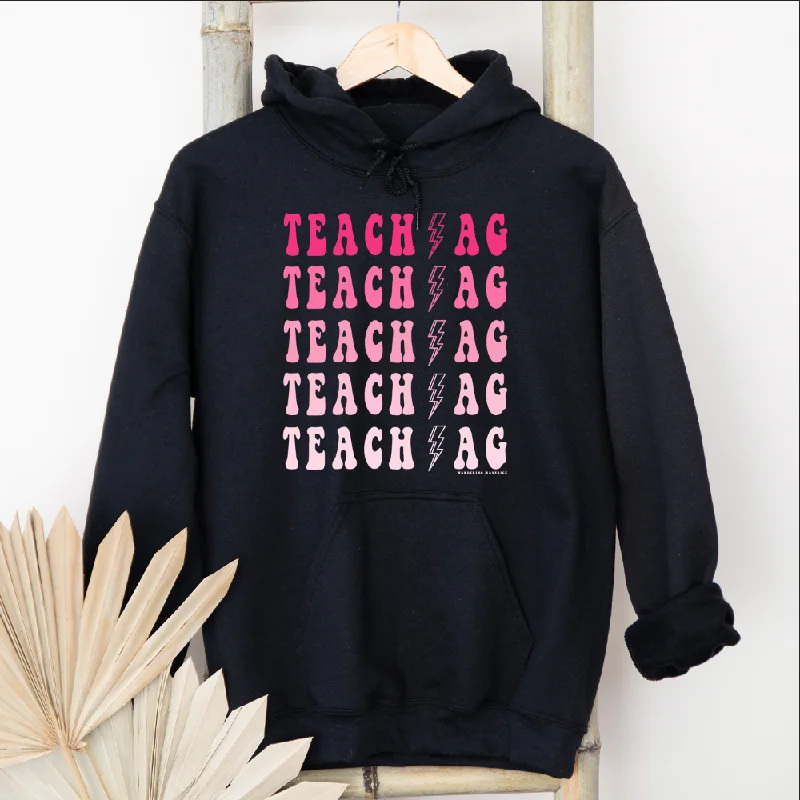 Women's Hooded Sweatshirts with Floral LiningTeach Ag Bolt Hoodie (S-3XL) Unisex - Multiple Colors!