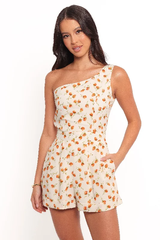 Women's Jumpsuits with Skinny LegJorja Playsuit - Cream Floral