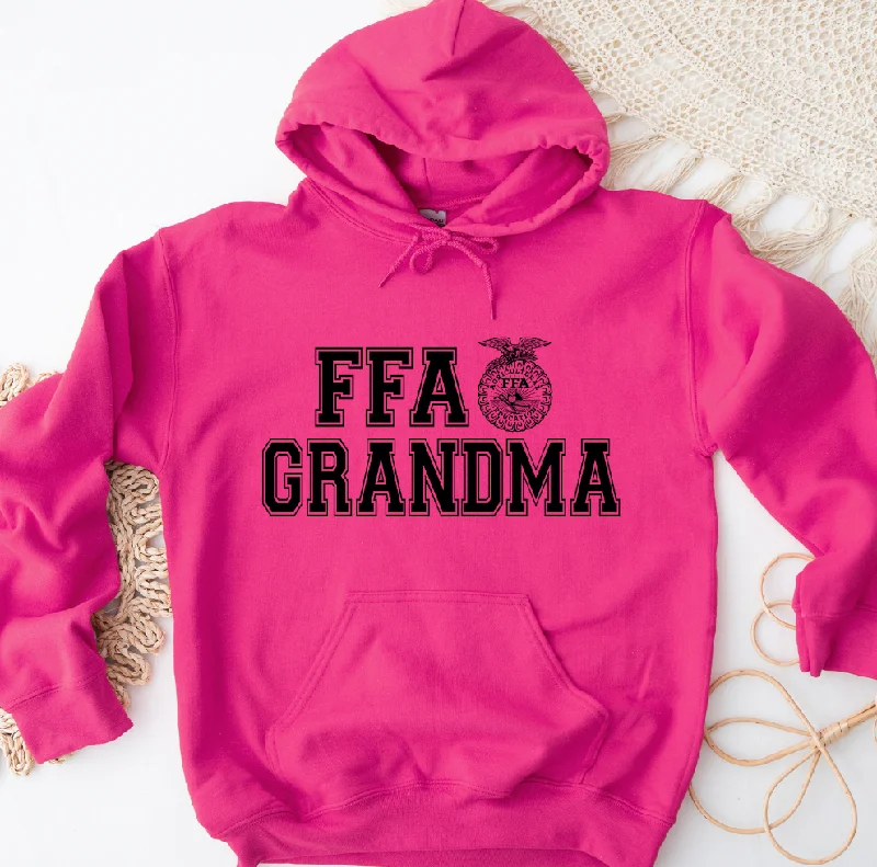 Women's Hooded Sweatshirts with Mid WaistFFA Grandma Emblem Hoodie (S-3XL) Unisex - Multiple Colors!