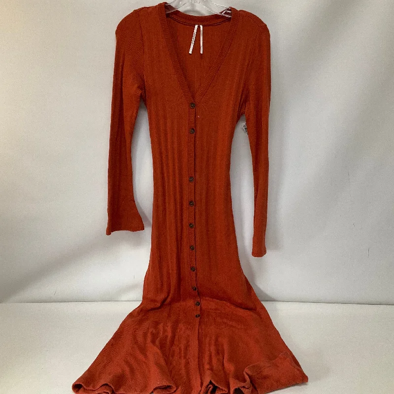 Women's Mandarin Collar DressesDress Casual Maxi By Anthropologie In Orange, Size: Xs