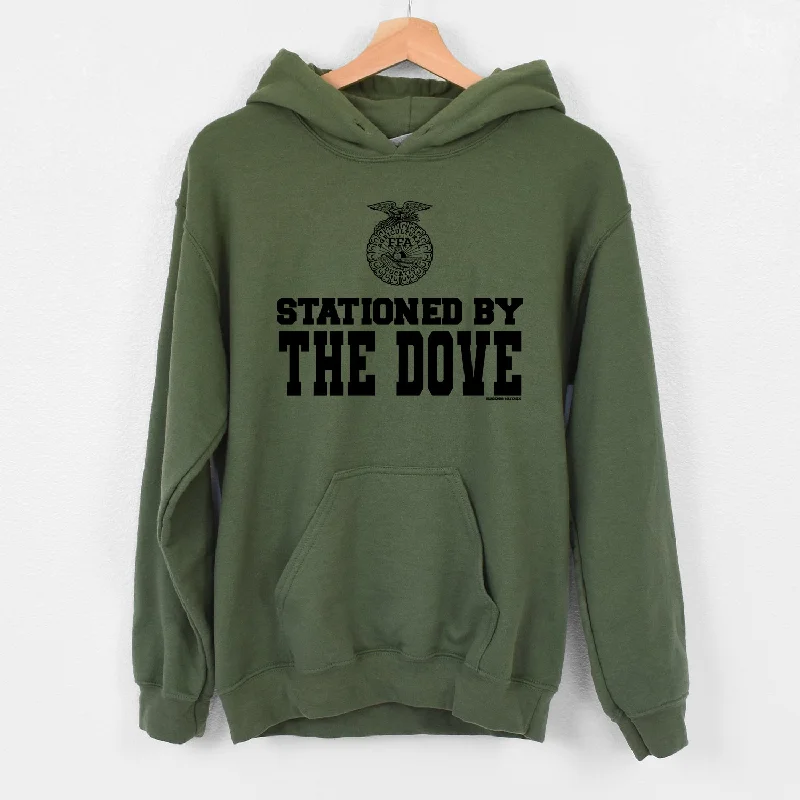 Women's Hooded Sweatshirts with Button PocketsSTATIONED BY THE DOVE FFA Hoodie (S-3XL) Unisex - Multiple Colors!